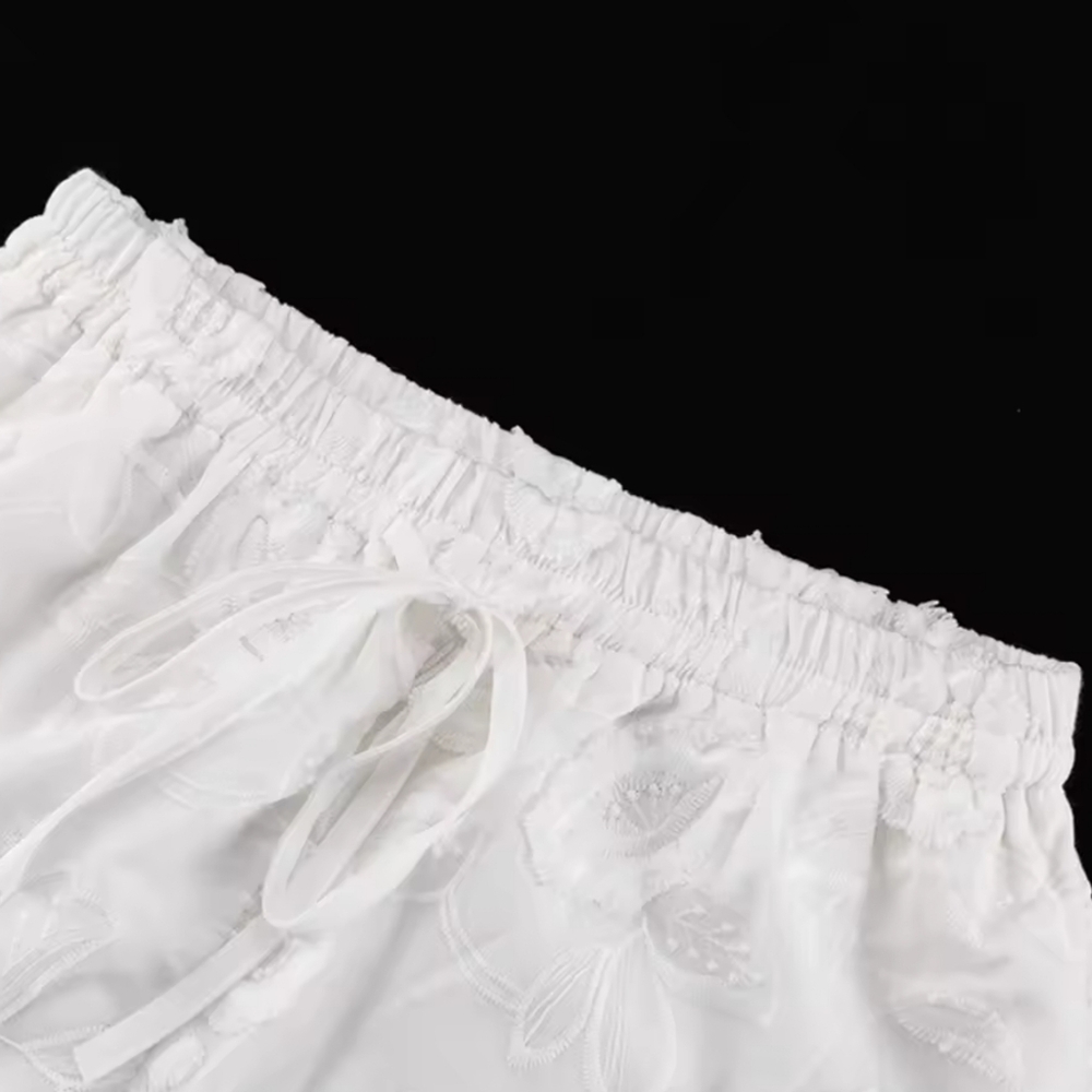 White Floral Embroidered Set - Picture 6 of 7